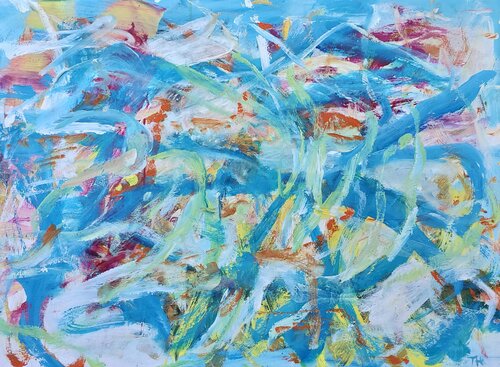 Rhythm in blue by TAMHUY, Painting for Sale on Singulart