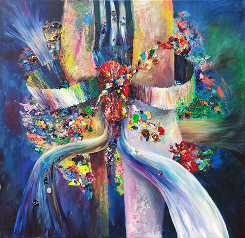 Das Herz der Zeit van Nadiya Pankova, Schilderij te koop op Singulart