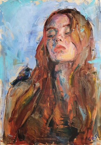 Big bird 🐦 di Liubou Sas, Pittura in vendita su Singulart