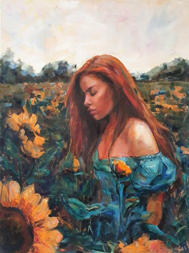 Sunflowers by Liubou Sas, 회화 for Sale on Singulart