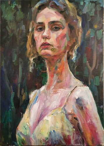 Portrait of a stranger by Liubou Sas, Painting for Sale on Singulart