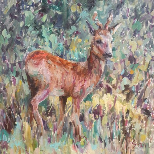 Beautiful creature par Liubou Sas, Peinture en vente sur Singulart