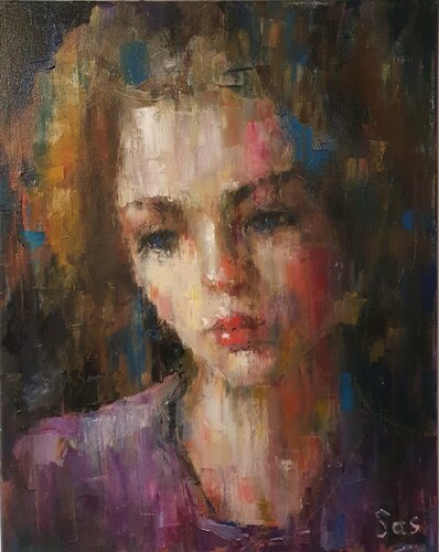 Autumn portrait di Liubou Sas, Pittura in vendita su Singulart