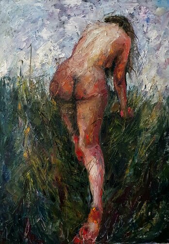 Before the jump par Liubou Sas, Peinture en vente sur Singulart