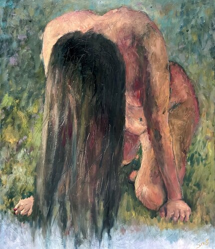 Before the jump 2 par Liubou Sas, Peinture en vente sur Singulart