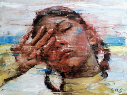 Waiting for love by Liubou Sas, 회화 for Sale on Singulart