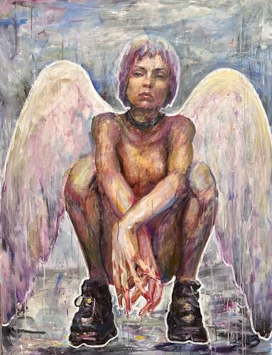 she is an angel di Liubou Sas, Pittura in vendita su Singulart