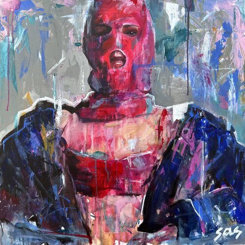 Dangerous pink 2 di Liubou Sas, Pittura in vendita su Singulart