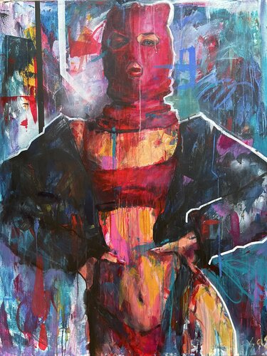 Dangerous pink 4 di Liubou Sas, Pittura in vendita su Singulart