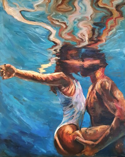 Drowning in your love di Liubou Sas, Pittura in vendita su Singulart