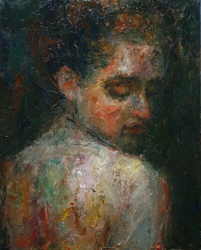 Child of Hermes and Aphrodite di Liubou Sas, Pittura in vendita su Singulart