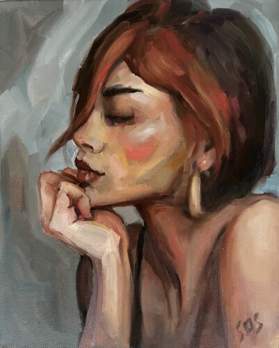 With my eyes closed I see more van Liubou Sas, Schilderij te koop op Singulart