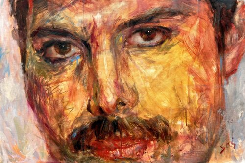 Freddie Mercury by Liubou Sas, 회화 for Sale on Singulart