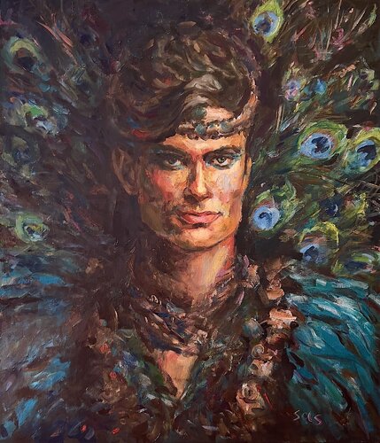 Man-peacock von Liubou Sas, Malerei kaufen auf Singulart