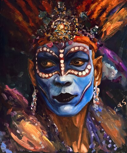 I am blue van Liubou Sas, Schilderij te koop op Singulart
