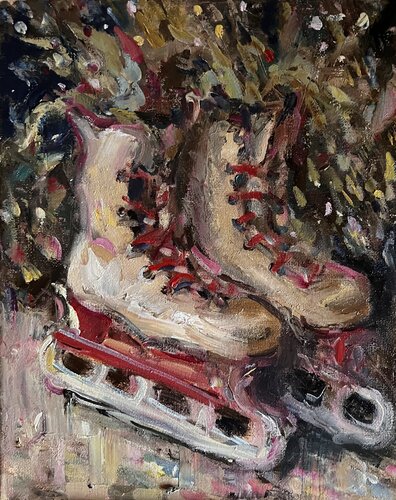 Silver skates di Liubou Sas, Pittura in vendita su Singulart