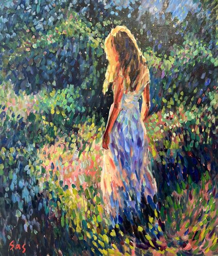 In the garden 2 di Liubou Sas, Pittura in vendita su Singulart