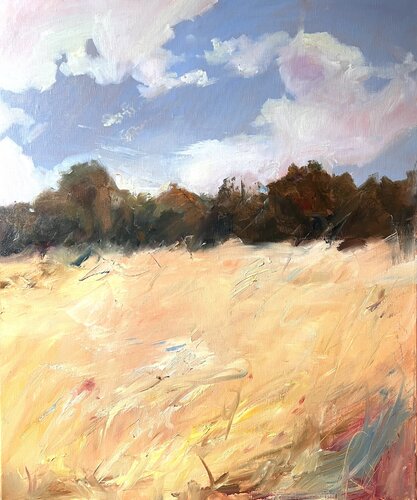 Marshmallow clouds, honey fields von Liubou Sas, Malerei kaufen auf Singulart