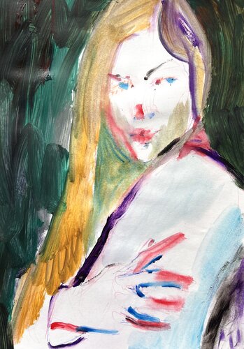 Woman portrait di Liubou Sas, Pittura in vendita su Singulart