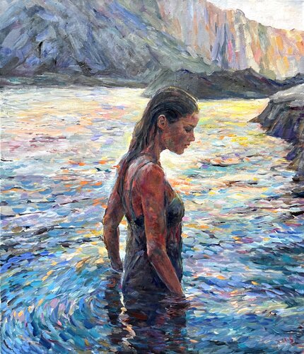 Nimph of the Faiding sun di Liubou Sas, Pittura in vendita su Singulart