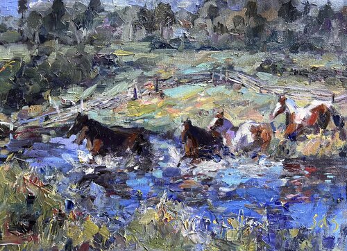 Crossing di Liubou Sas, Pittura in vendita su Singulart