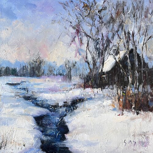 It froze by Liubou Sas, Painting for Sale on Singulart