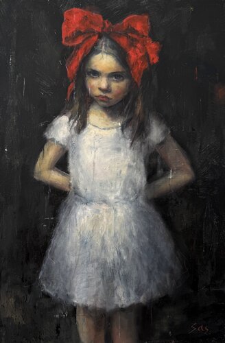 Why is my bow so small? von Liubou Sas, Malerei kaufen auf Singulart