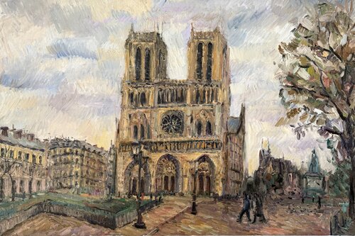 Notre-Dame de Paris di Liubou Sas, Pittura in vendita su Singulart
