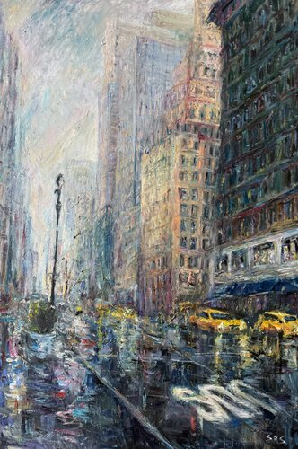 Urban mosaic von Liubou Sas, Malerei kaufen auf Singulart