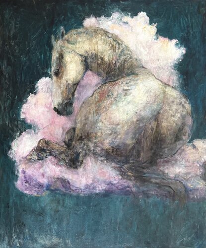 Fear of heights by Liubou Sas, 회화 for Sale on Singulart