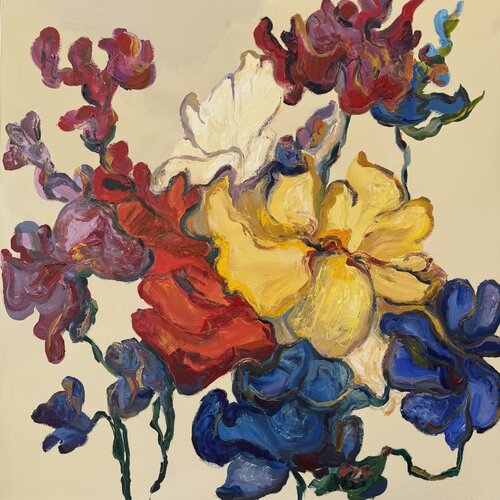 Flowers #5 van Liubou Sas, Schilderij te koop op Singulart