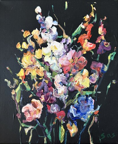 Flowers #6 van Liubou Sas, Schilderij te koop op Singulart