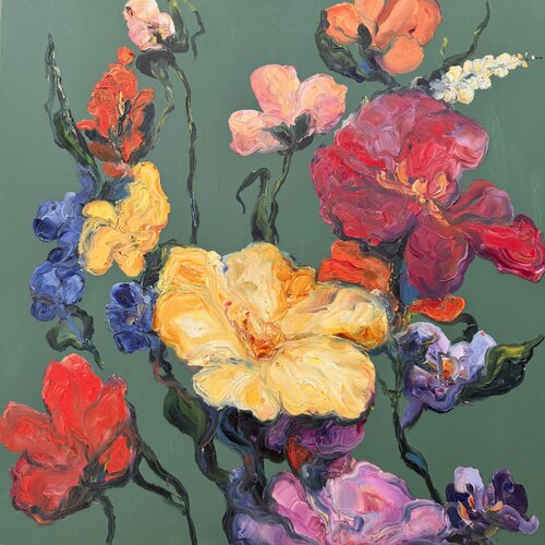 Flowers 7 van Liubou Sas, Schilderij te koop op Singulart