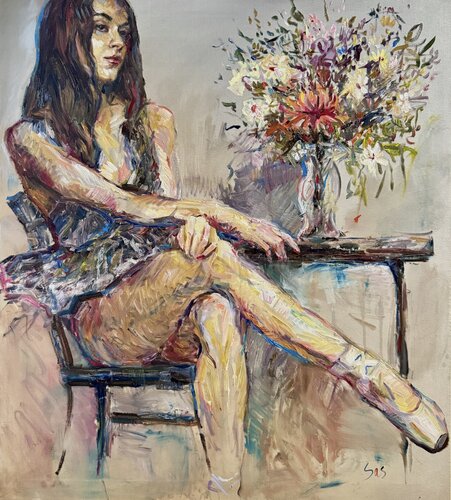Flowers for the prima van Liubou Sas, Schilderij te koop op Singulart