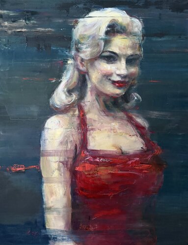 Lady Winter van Liubou Sas, Schilderij te koop op Singulart