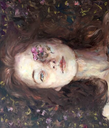 I see the sky par Liubou Sas, Peinture en vente sur Singulart