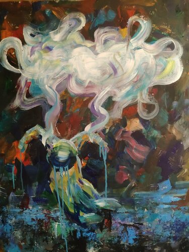 Guardian angel par Liubou Sas, Peinture en vente sur Singulart