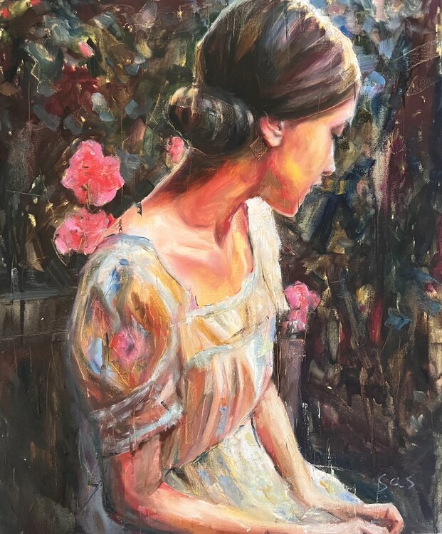 Woman in the garden Liubou Sas
