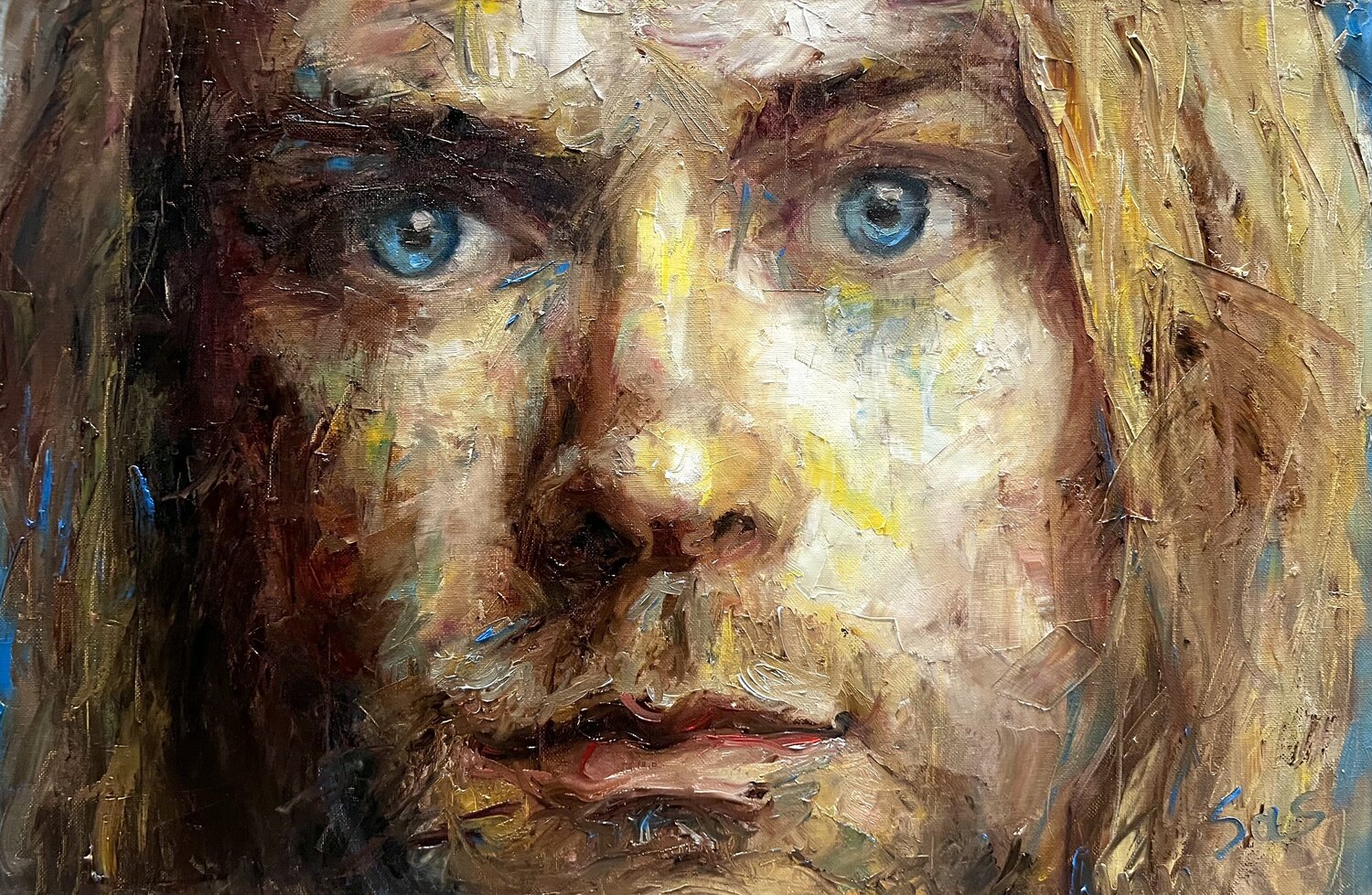Kurt Cobain by Liubou Sas (2023) : Painting Oil on Canvas