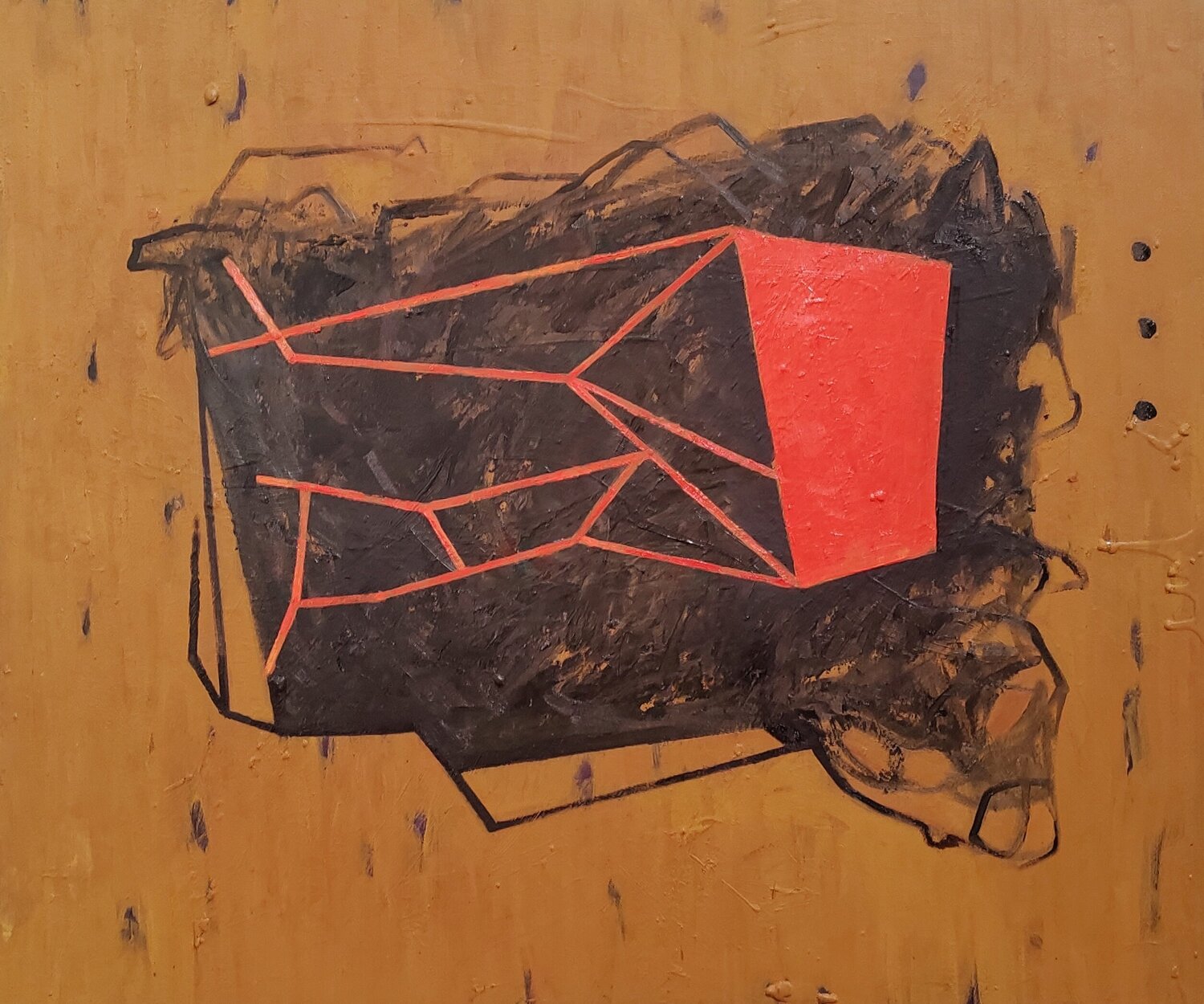 A través de la tormenta Carlos Sánchez Maydana Peinture originale à vendre