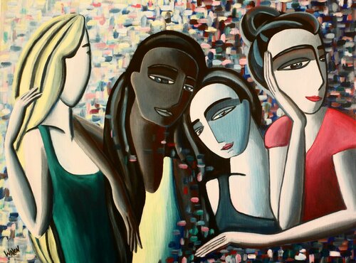 Elles, toi et moi van Marine Walon, Schilderij te koop op Singulart