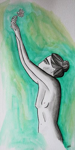 Aux fleurs citoyennes ! by Marine Walon, Drawing for Sale on Singulart