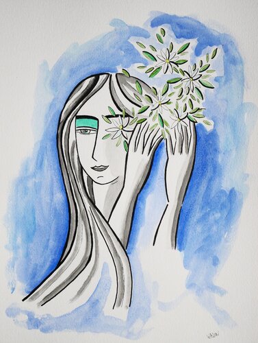 Fleurissons! -2- von Marine Walon, Malerei kaufen auf Singulart