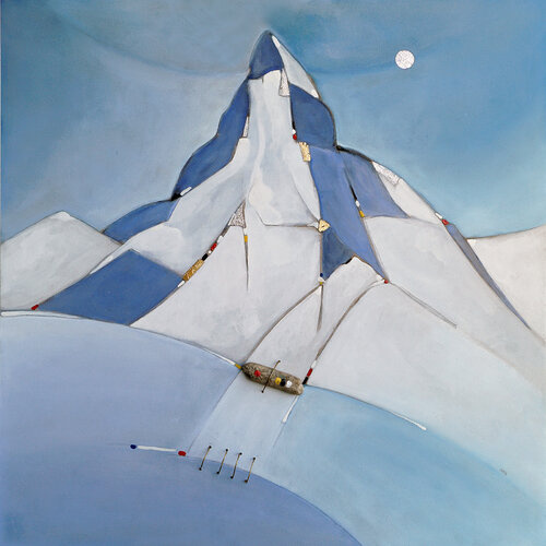 Monte Cervino, dinamica di una montagna in divenire di Carlo Olper, Pittura in vendita su Singulart