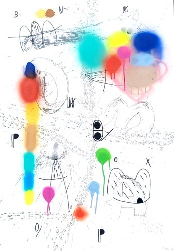 El color de las nubes by Eusebio López, Work on Paper for Sale on Singulart