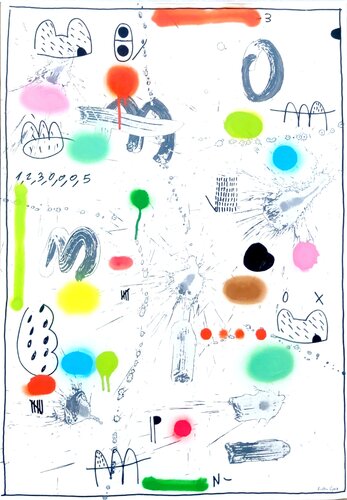 El bosque de colores by Eusebio López, Work on Paper for Sale on Singulart