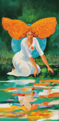 Mon beau miroir di Laurence DUC, Pittura in vendita su Singulart