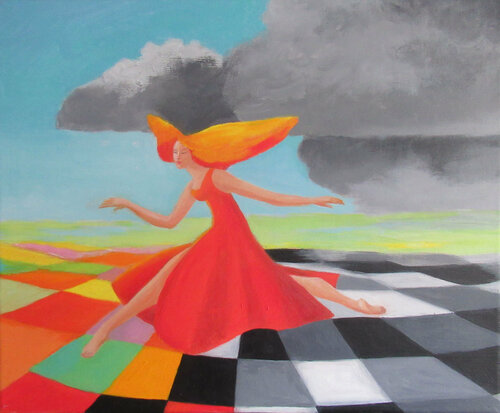 COURIR VERS LA LUMIERE van Laurence DUC, Schilderij te koop op Singulart