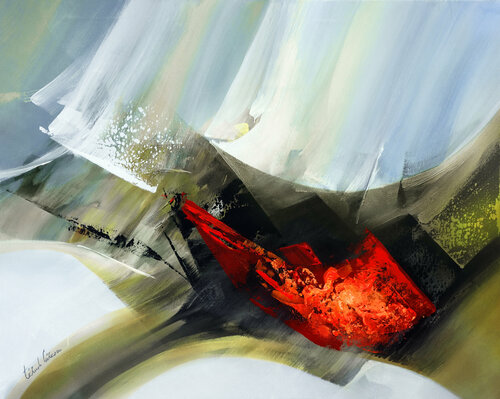 "Composition 765"  ( Abstraction lyrique ) di Alain Brunet "Tenurb-Géneau", Pittura in vendita su Singulart