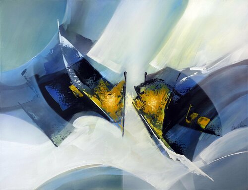 "Composition 766"   ( abstraction lyrique gestuelle ) Alain Brunet "Tenurb-Géneau"